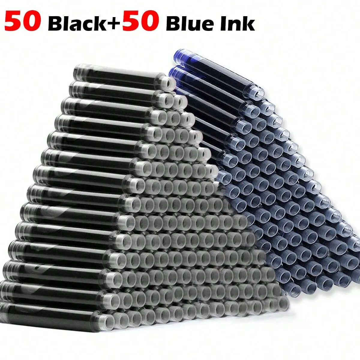 1-100Pcs/Set Retro Metal Fountain Pen Replaceable Ink Elegant Gift for Writing Stationery Office School Supplies