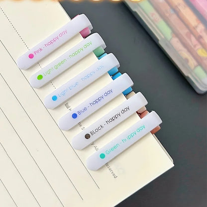 10pcs Colored Capybara Pens Gel Pen Korean Style Color Quick Drying Highlighter Pens for Fine Writing Tools Office School Supply