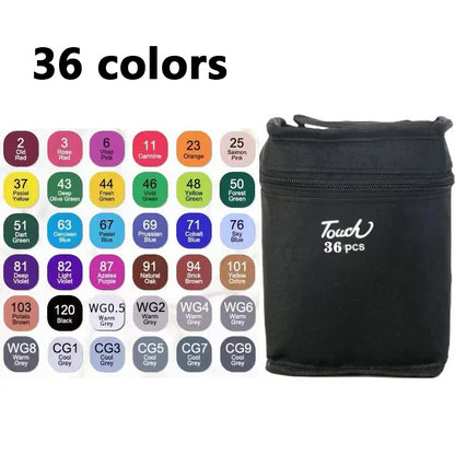 24-80 Colors Double Headed Oily Art Marker Pen Set for Draw Sketching Oily Tip Based Markers Graffiti Manga School Art Supplies