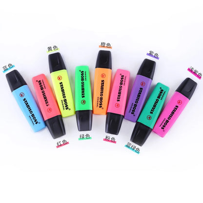 1pcs German Stabilo Highlighter 70 BOSS Children Use Color Markers To Highlight Key Points Large Capacity Kawaii School Supplies