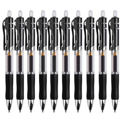 10/50 Pack Click Gel Pens 0.5mm Black/Blue/Red Refill Ink School Office Writing Ballpoint Pen Exam Supplies Stationery