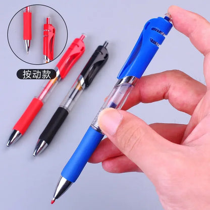 10/50 Pack Click Gel Pens 0.5mm Black/Blue/Red Refill Ink School Office Writing Ballpoint Pen Exam Supplies Stationery