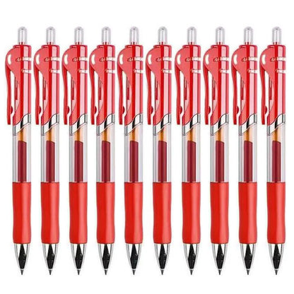 10/50 Pack Click Gel Pens 0.5mm Black/Blue/Red Refill Ink School Office Writing Ballpoint Pen Exam Supplies Stationery