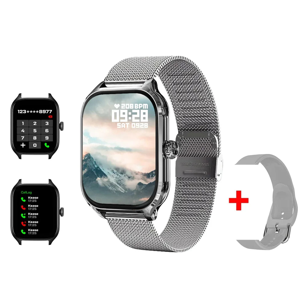 2025 New Men's Smart Watch Women's Gift 2.01 Inch HD Full Touch Screen Sports & Fitness Watch Bluetooth Call Smartwatch Android