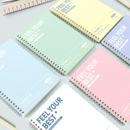 1pcs Minimalist A5 Coil Notebook Large Capacity Thick Paper Lined Inner Page Multifunctional Student Diary Handbook