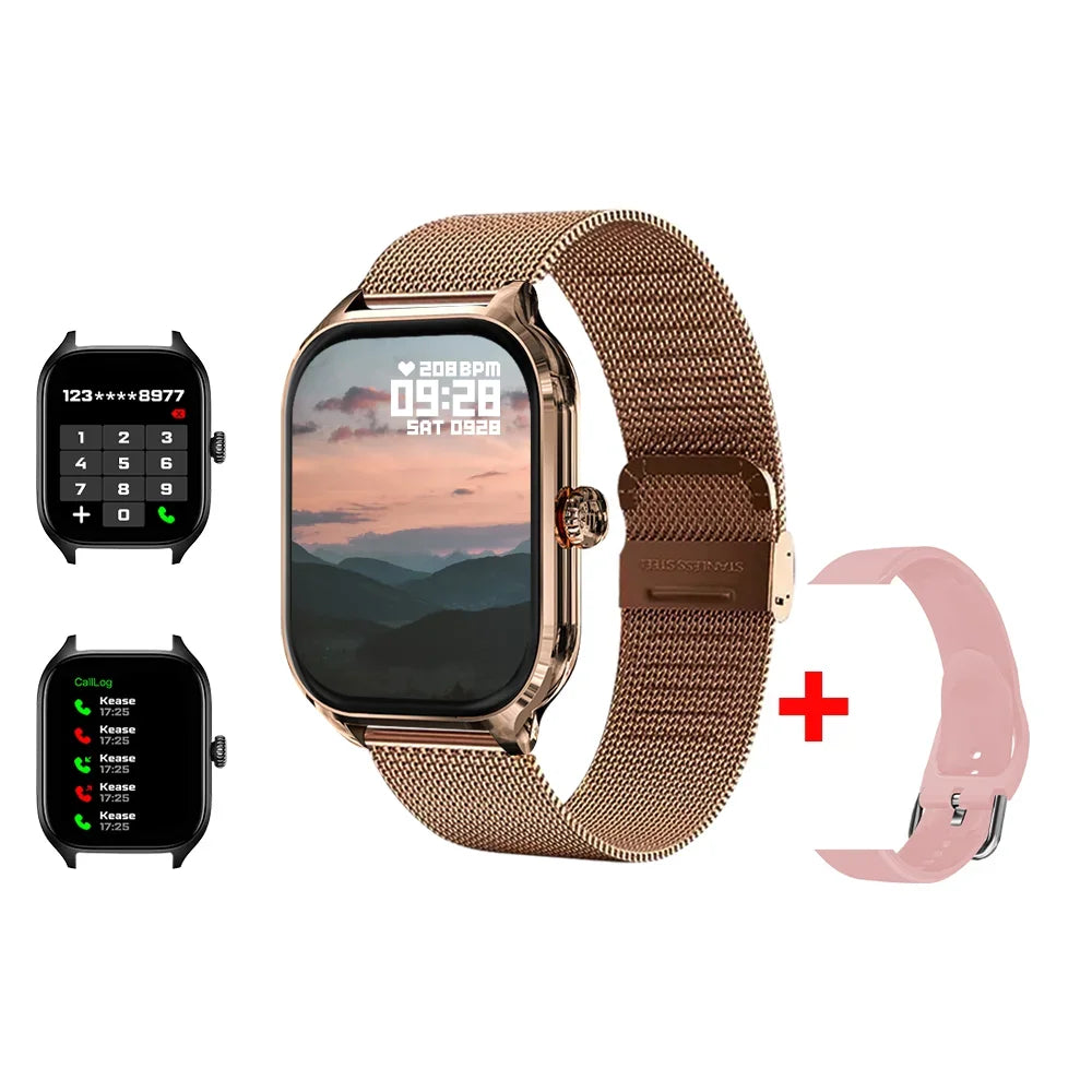2025 New Men's Smart Watch Women's Gift 2.01 Inch HD Full Touch Screen Sports & Fitness Watch Bluetooth Call Smartwatch Android