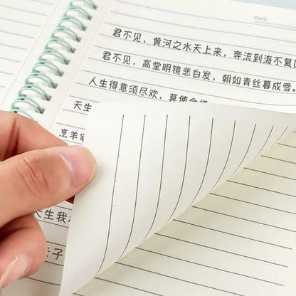 1pcs Minimalist A5 Coil Notebook Large Capacity Thick Paper Lined Inner Page Multifunctional Student Diary Handbook
