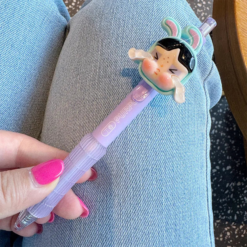 Monking Crybaby Black Writing Gel Pen Cute Ballpoint Pen For School Student Office School Supplies