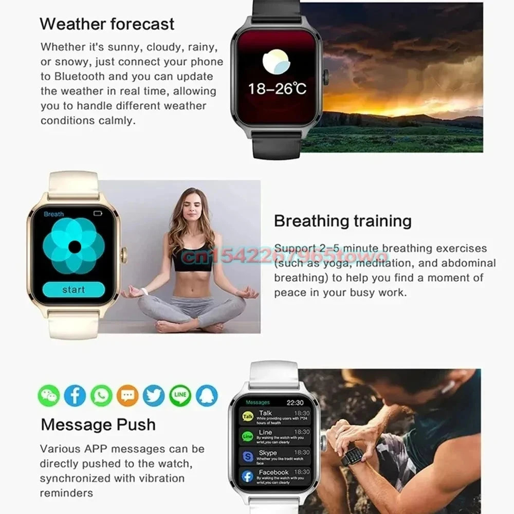 New Smart Watch For Xiaoni Watches 1.83-inch HD Display Bluetooth Call Message Alert Music Sports Mode Smartwatch Men Women Gift