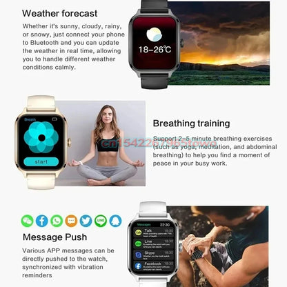 New Smart Watch For Xiaoni Watches 1.83-inch HD Display Bluetooth Call Message Alert Music Sports Mode Smartwatch Men Women Gift