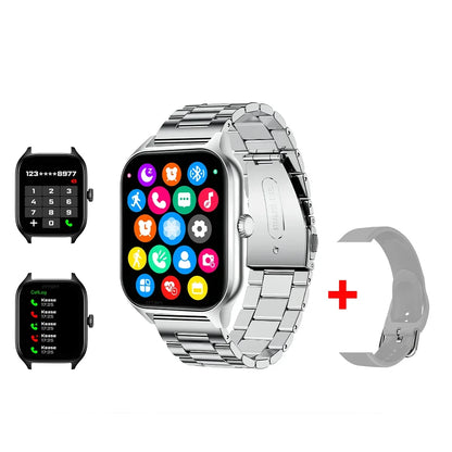 2025 New Men's Smart Watch Women's Gift 2.01 Inch HD Full Touch Screen Sports & Fitness Watch Bluetooth Call Smartwatch Android