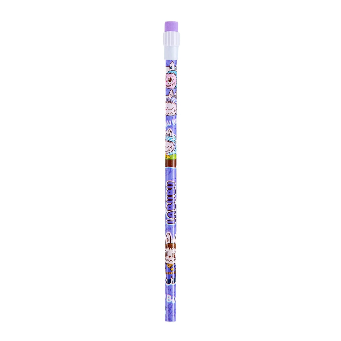 12 Pcs Cartoon HB Pencil Constant Core Cute School Student Round Rod with Colored Eraser Children's Wooden Lead Pencils
