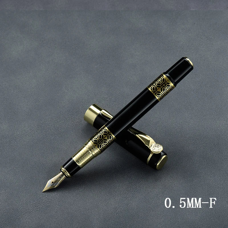 1-100Pcs/Set Retro Metal Fountain Pen Replaceable Ink Elegant Gift for Writing Stationery Office School Supplies