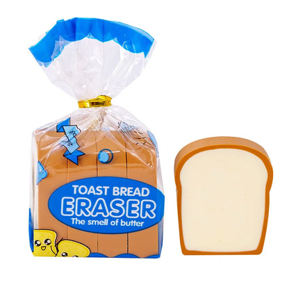 4Pcs/Lot Cute Toast Bread Eraser School Stationery Creative Kids Writing Drawing Rubber Pencil Eraser Funny School Supplies Gift